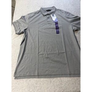 Members Mark Mens Stretch Pique Polo Shirt Gray XXL Classic Fit NWT